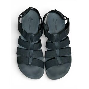 Clarks Cloudsteppers Women's Black Elastic Strap‎ Gladiator Sandals Size 9